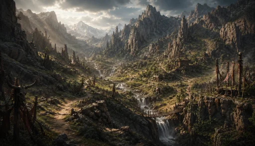 A land of stone and strife, where the strong endure and the weak are forgotten.
